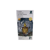 CANDELA IN VETRO CON STELLE TRAFORATE