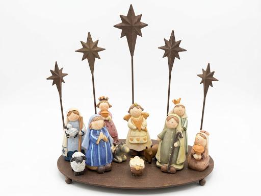 NATIVITÀ SU BASE IN METALLO
