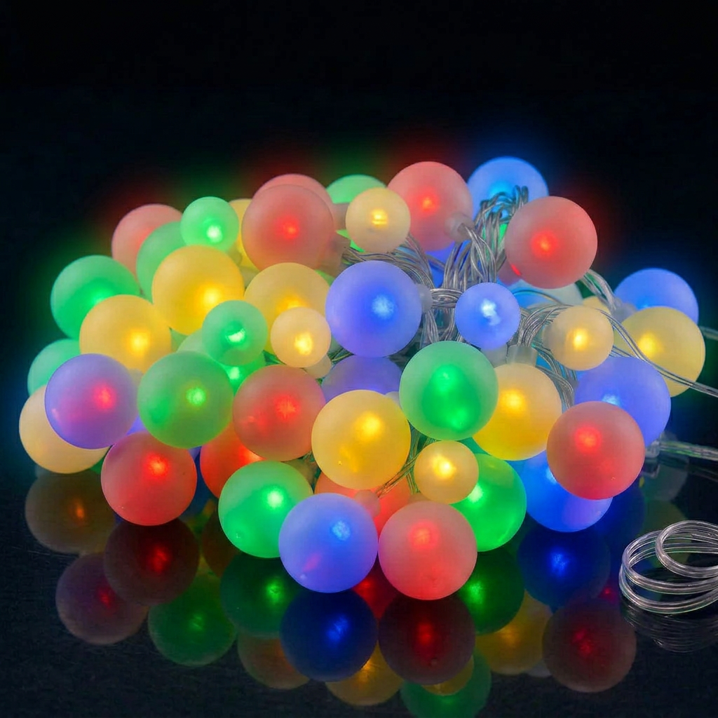 SFERETTE 1,5 2 E 2,5 CM LUMINOSE 100 LED