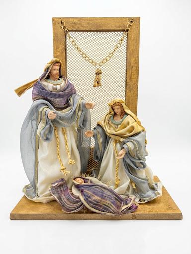 NATIVITÀ ORO CON QUADRO DI STOFFA