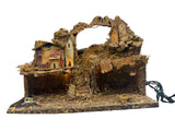 PRESEPE CON ARCO IN SUGHERO E DOPPIA GROTTA
