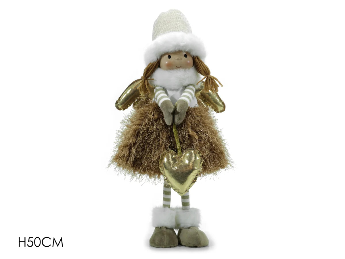 ANGELO  IN PIEDE CON CUORE 50CM