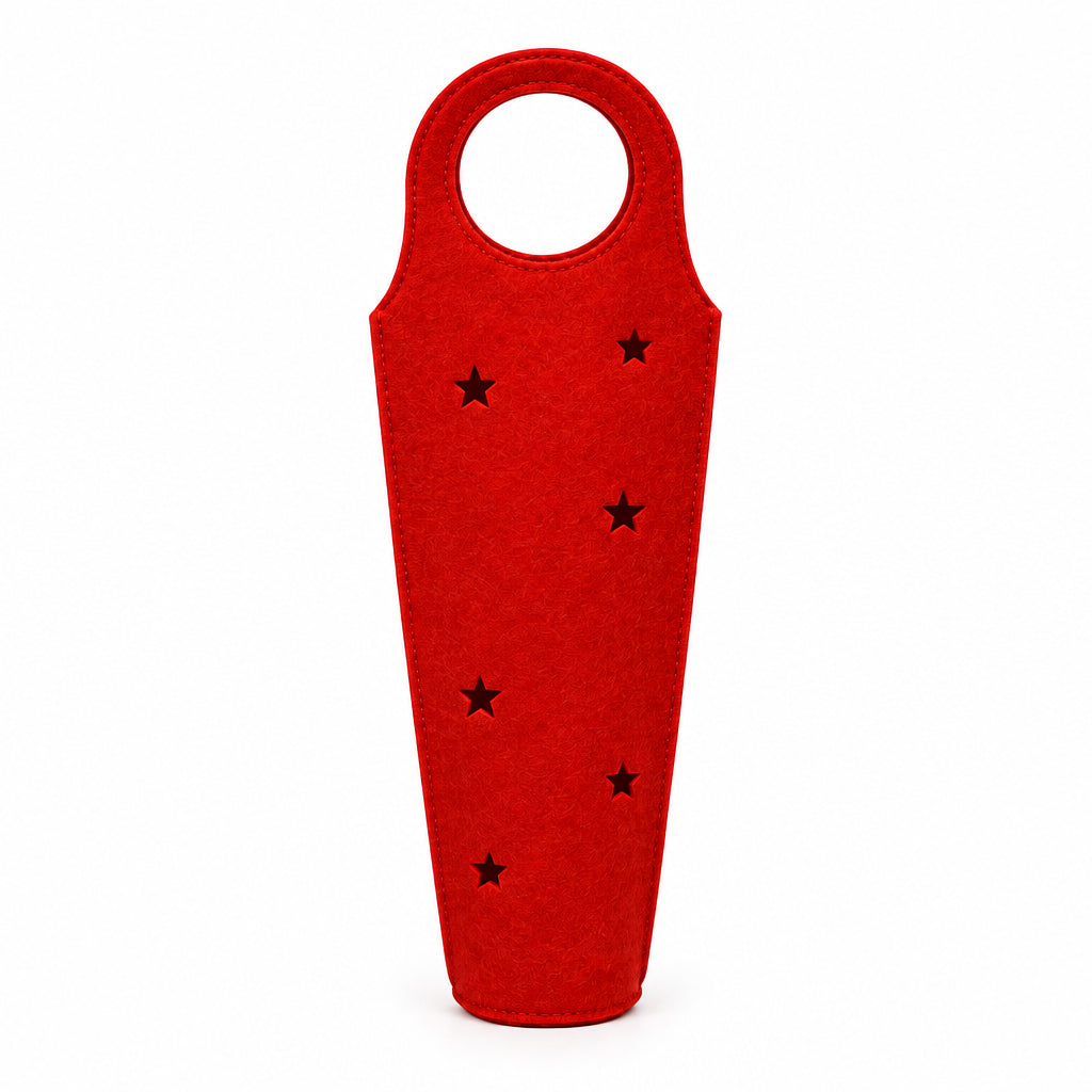 PORTABOTTIGLIE IN FELTRO ROSSO