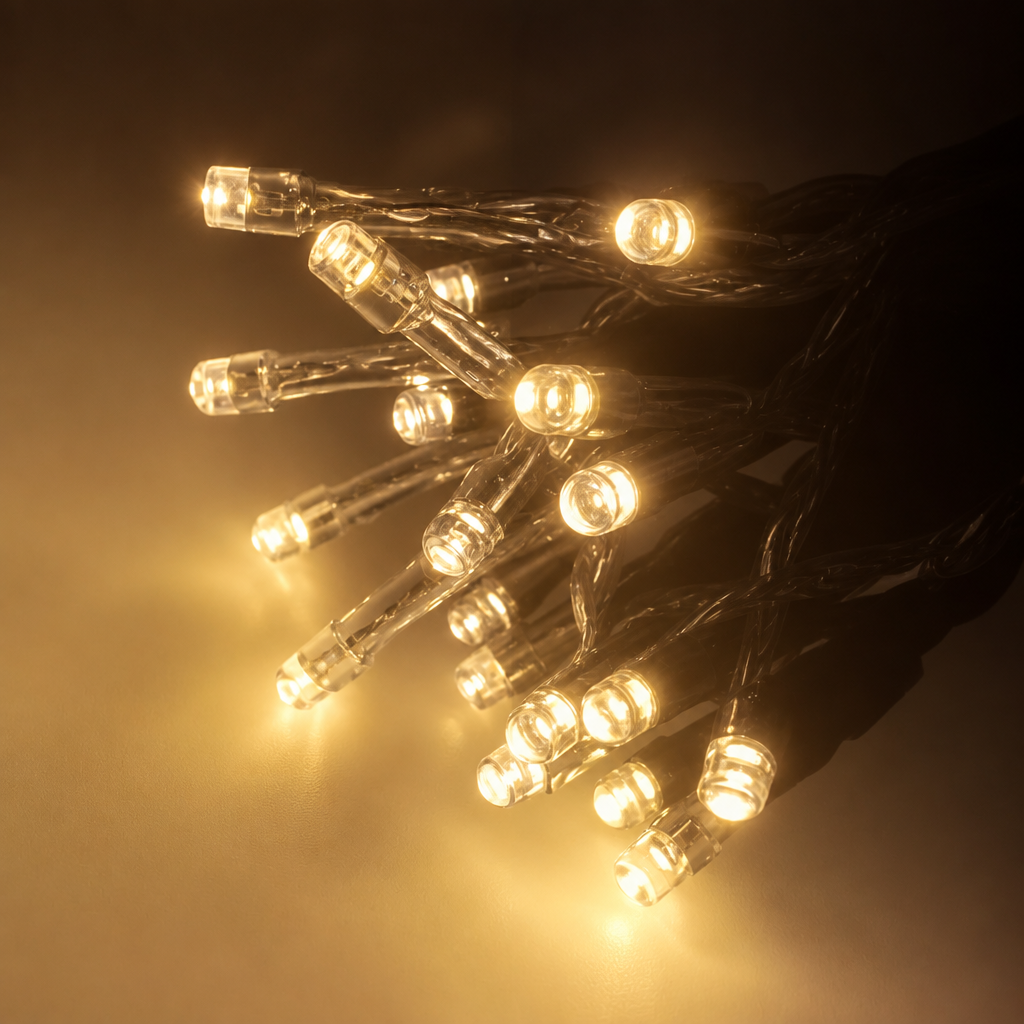 20 LED A BATTERIA FILO TRASPARENTE EURO NATALE