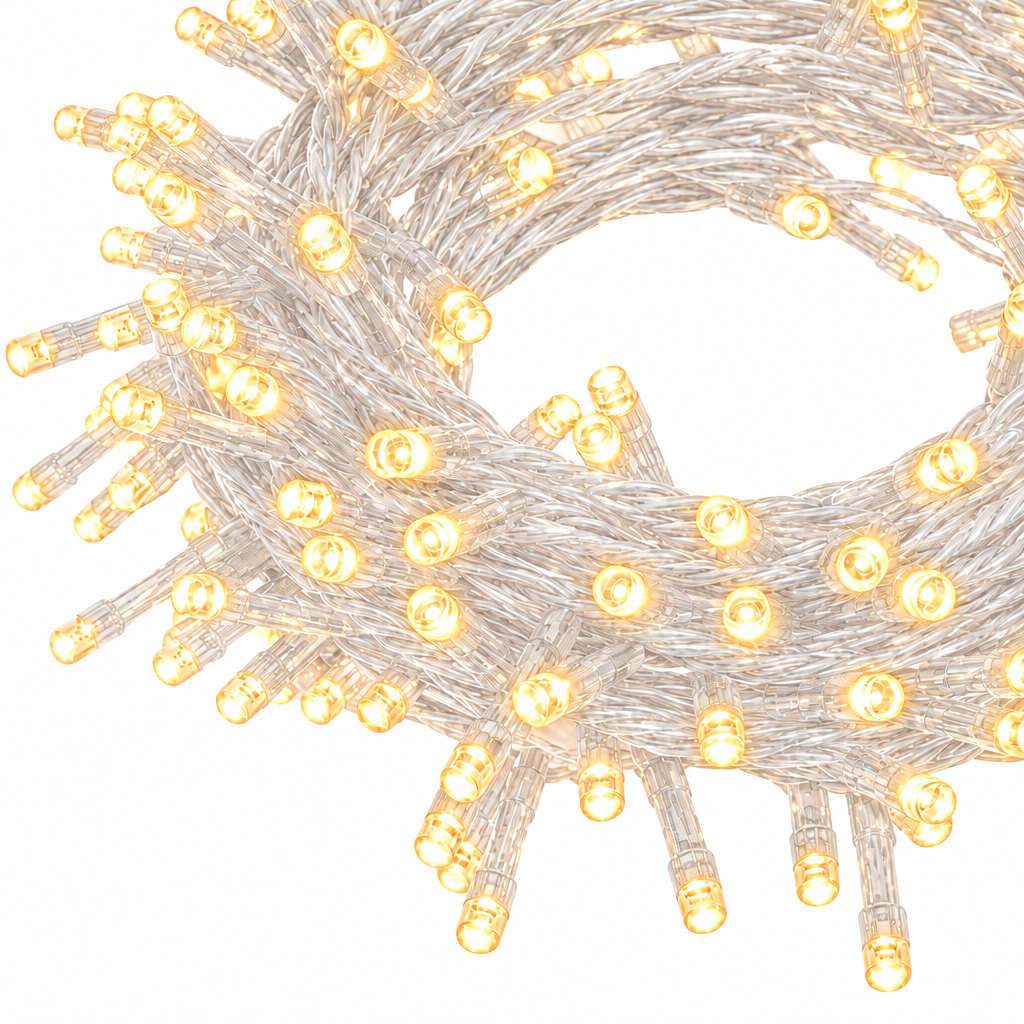 300 LED FILO TRASPARENTE TUTTI FLASH