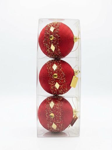 SFERE 6CM ROSSE E ORO