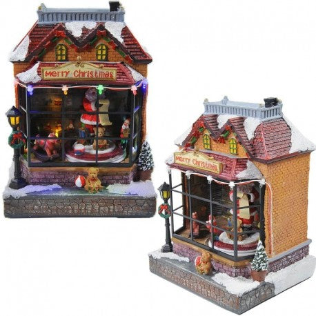 GIOSTRA NEGOZIO BABBO NATALE A BATT.